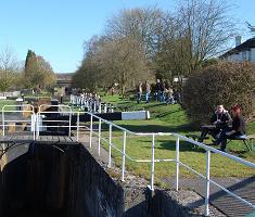 Canalside garden